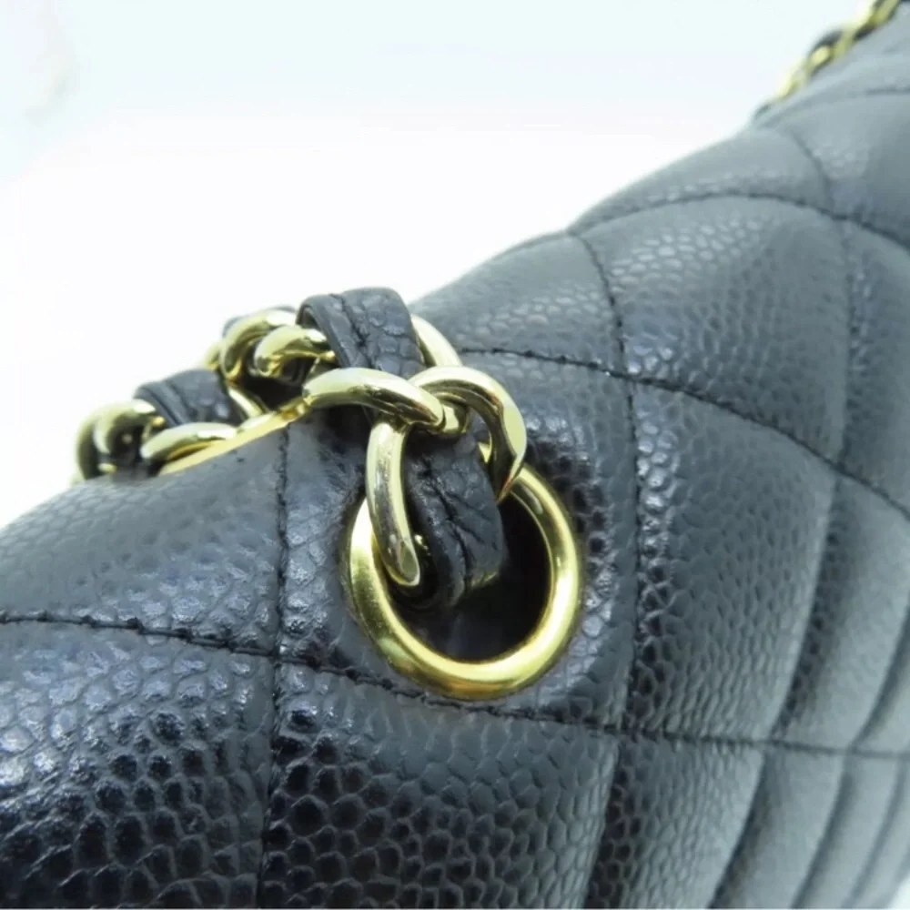 πβ¨ BEAUTIFUL β¨π XL CHANEL CAVIAR SINGLE FLAP GOLD HARDWARE JUMBO - Picture 8 of 16